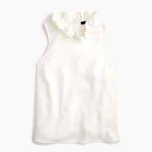 J.Crew Ruffle-neck top in 365 crepe
